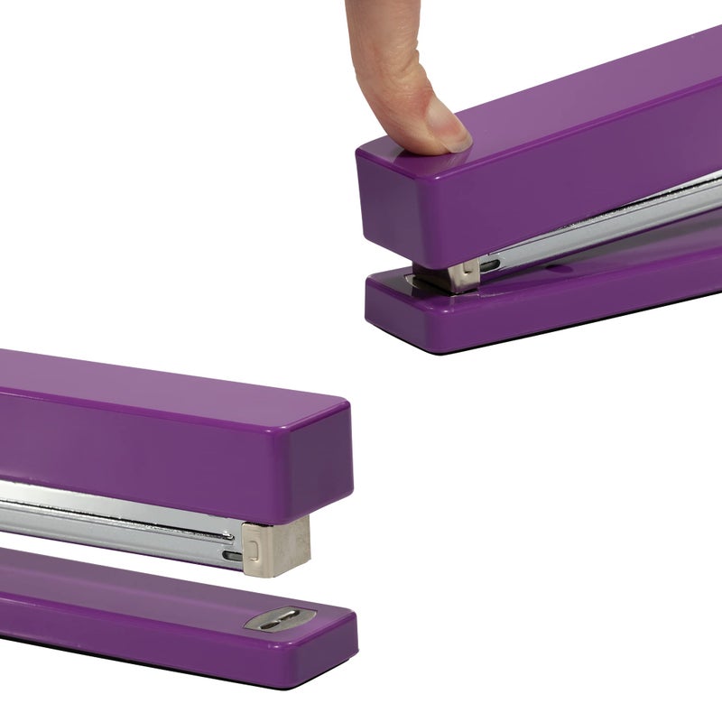 JAM PAPER Modern Desk Stapler - Purple - Sold Individually - Image 4